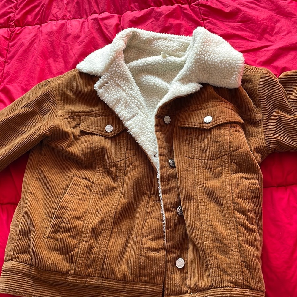 Pac sun corduroy winter jacket worn once